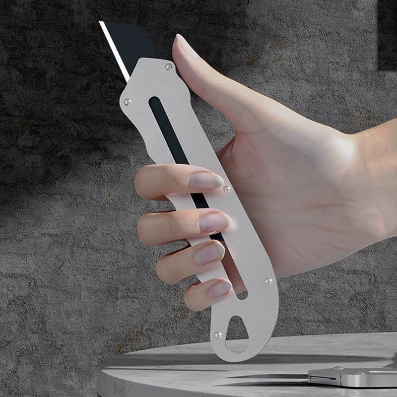 1pcs Metalen Utility Mes 10pcs 18mm Blades Zakmes Snijden Papier Sloop Express Mes Multifunctionele Art mes HY-180