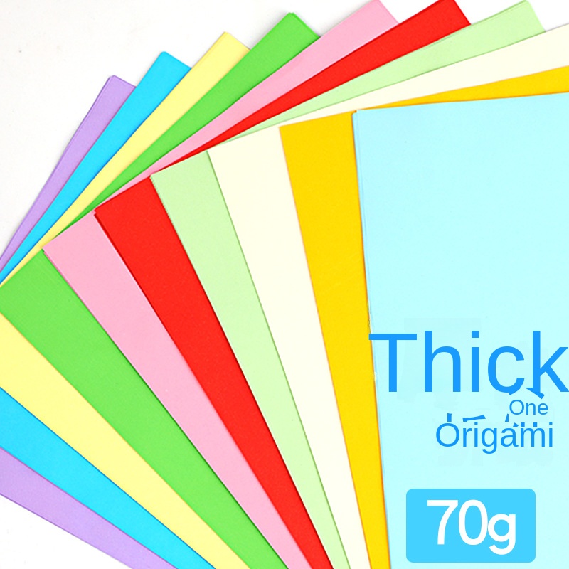 100 sztuk/worek papier kolorowy hurtownia papier A4 kolorowy papier do kopiowania 70G kolorowy papier do drukowania ręcznie robione Origami papier plakatowy wycięty papier