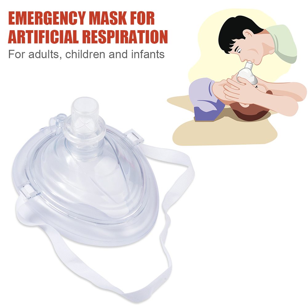 Professional First Aid CPR Breathing Mask Artificial Respiration Protective Mouth Mask With One-Way Valve Emergency Rescuer Tool