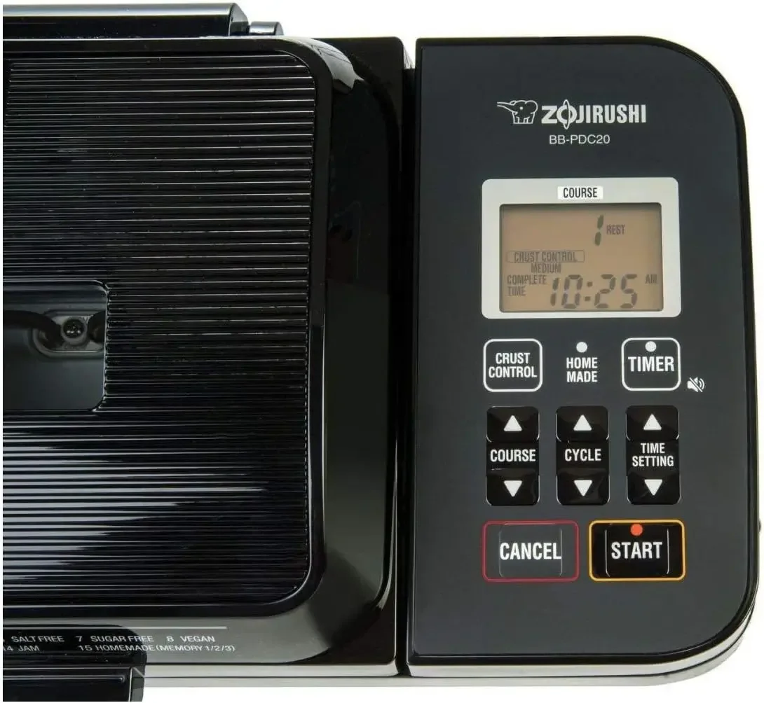 BB-PDC20BA Home Bakery Virtuoso Plus Breadmaker, 2 lb. loaf of bread