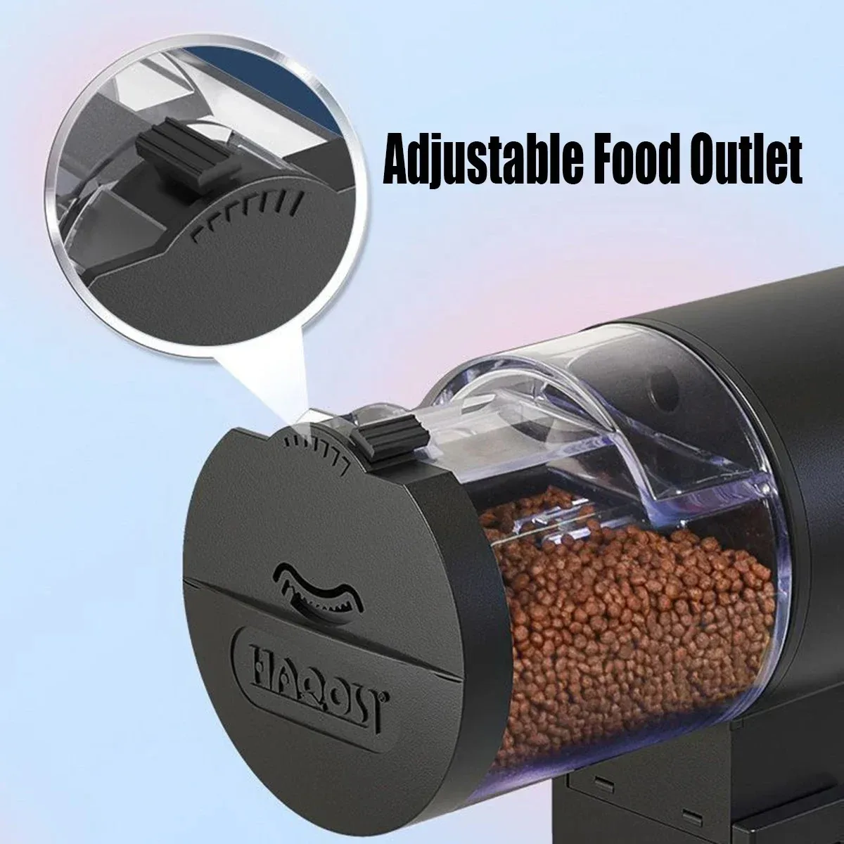 Automatic Fish Feeder 100ML Capacity Battery Operated Programmable Timer for Aquarium Fish Tank Easy to Set Up Vacation Use