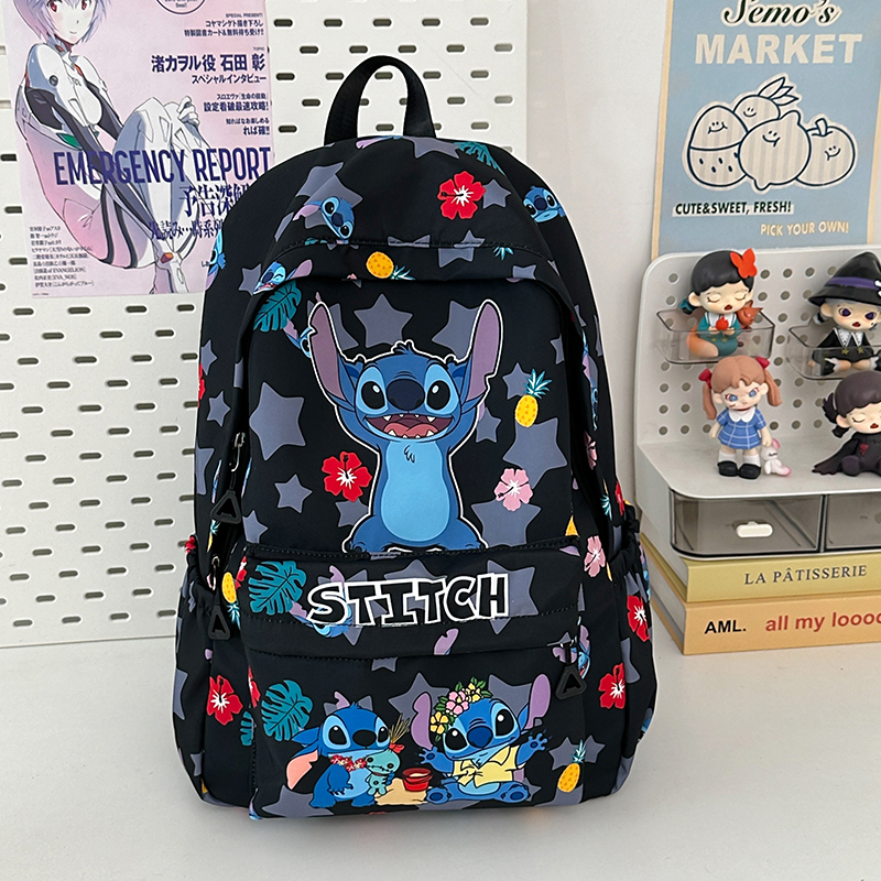Stitch Print Backpack, Large Capacity SchoolBag, Ideal for Daily & Travel Essentials, Gift Bag, School Backpack, Travel Daypack