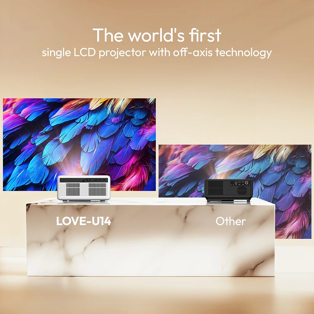 BYINTEK LOVE U14 Full HD 1080P proyector 4K inteligente Bluetooth WiFi 6 compatible 1250ANSI enfoque automático proyectores de cine en casa