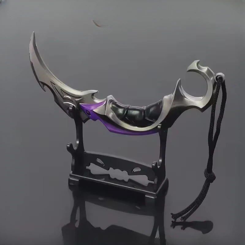 15cm valorant armaelee reaver karambit faca de metal jogo periférico katana samurai espada lâmina sem cortes ornamentos presente meninos brinquedo