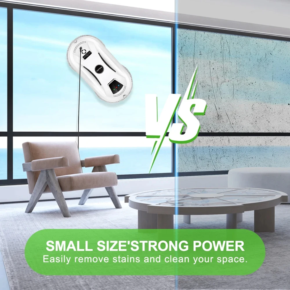 Robot de limpieza de ventanas PuRuiKai, limpiador de ventanas eléctrico de alta succión, Robot aspirador con Control remoto anticaída