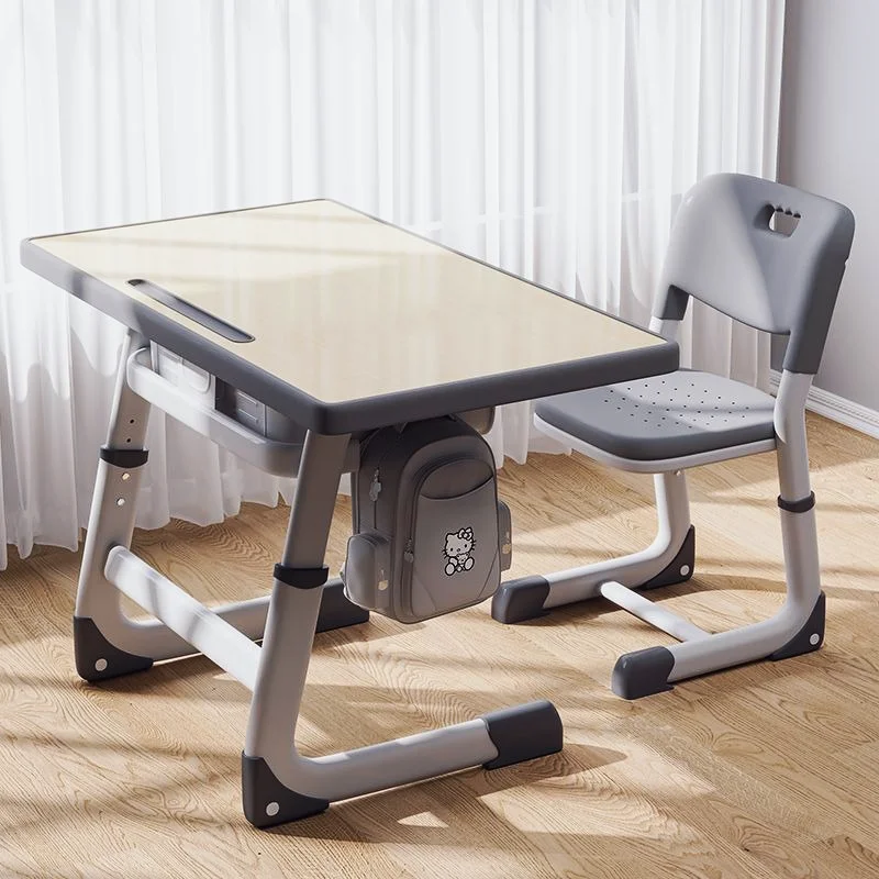 School Desks and Chairs Children's Study Tables Small Household Homework Desks Set Adjustable Primary School Student Tables