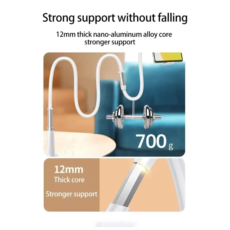 Soporte para teléfono móvil con Clip 360, soporte portátil Flexible para cama perezosa, soporte de escritorio, Base de soporte para iPhone, Samsung y Xiaomi