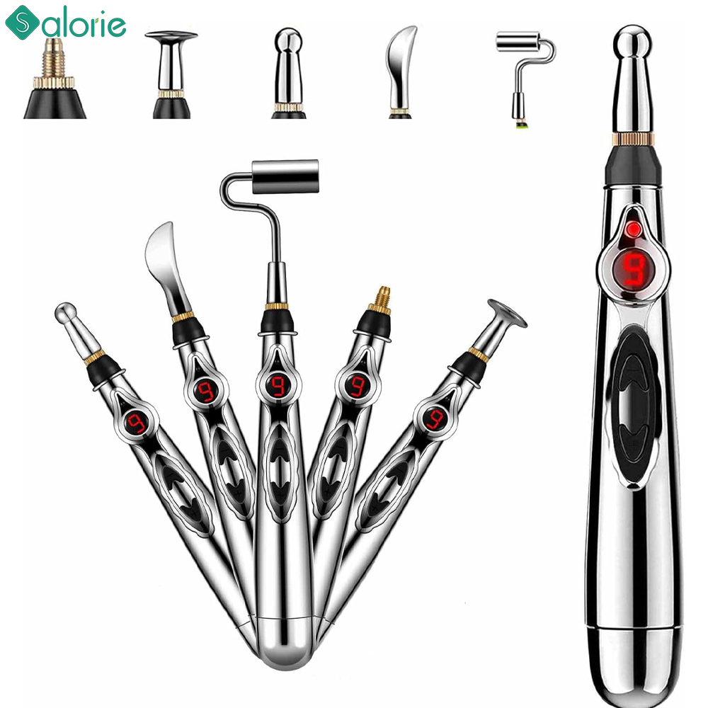 5-in-1 Massage Acupunctuur Pen Elektronische Acupunctuurpunt Pen Laser Meridiaan Energie Puls Massage Pen Multifunctionele Massager