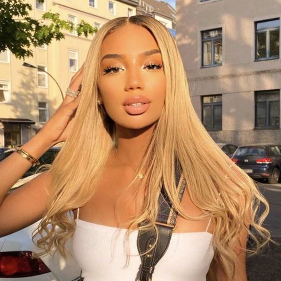 28 インチストレート人毛バンドルブロンドブラジル人毛織りシングルバンドルゴールデンブラウン人毛エクステンション