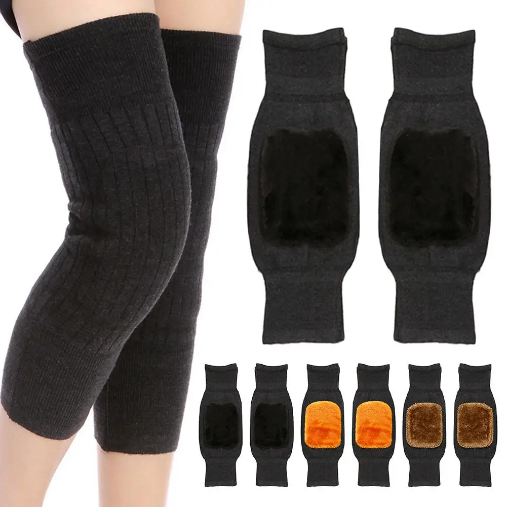 หนา Cashmer เข่า Pads คู่เข่าอุ่น Pads สําหรับผู้สูงอายุผู้ชายและผู้หญิงกีฬาเข่า Pads สําหรับเข่าอุ่นเข่าร้อน