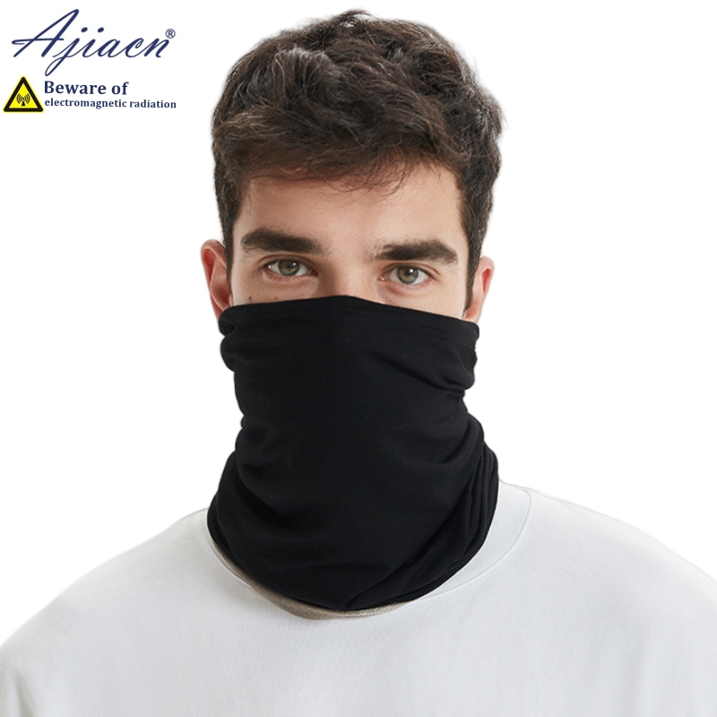 Bufanda con forro de fibra de plata 100% antiradiación, protección para tiroides, cubierta para bufanda, ordenador, teléfono móvil, mascarillas protectoras EMF