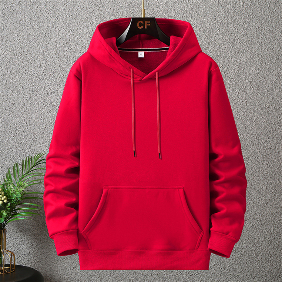 솔리드 컬러 후드 티 남성 12XL 10XL 플러스 사이즈 후드 가을 겨울 두꺼운 양털 까마귀 남성 빅 사이즈 12XL 후드 풀오버 블랙