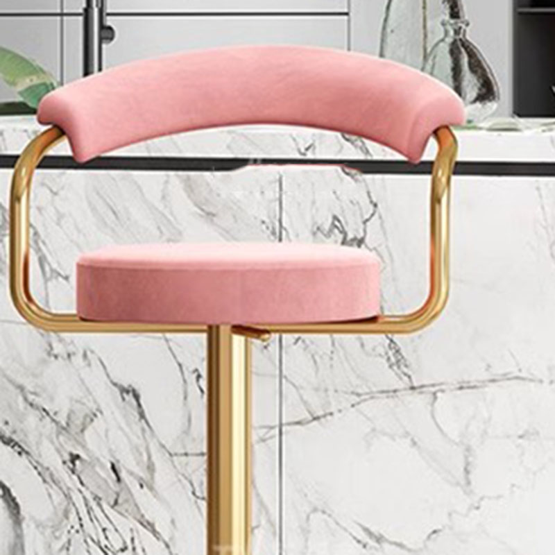 เก้าอี้สำหรับเล่นเกมแบบหมุนได้เก้าอี้บาร์สไตล์นอร์ดิกบาร์ร้านตัดผมสะดวกสบายพนักพิงเก้าอี้สูงสำหรับร้านเสริมสวยห้องครัวเล่นเกมโลหะทำขึ้นจากโลหะ Sillas