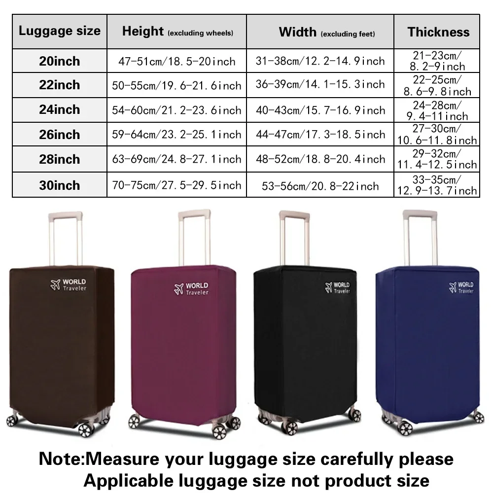Funda de equipaje, fundas para maleta, carrito a prueba de polvo, resistente al desgaste, antiarañazos, funda protectora de equipaje, tela no tejida de 20-30 pulgadas