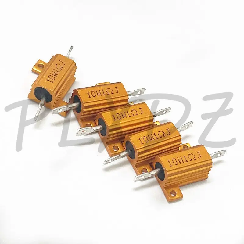 10W 25W Aluminum Power Metal Shell Case Wirewound Resistor 0.1R ~ 30K 0.1 1 2 3 4 5 6 8 10 20 25 30 100 150 470 1K 10K ohm RX24