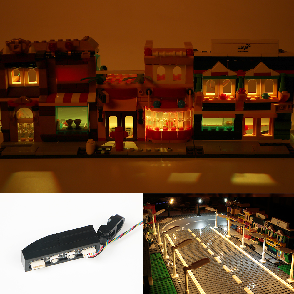 20 個 1X4 LED 照明キット (X in One Lights USB 搭載) ブリックシティ DIY コンビネーションモジュール MOC レンガ 3710 と互換性あり