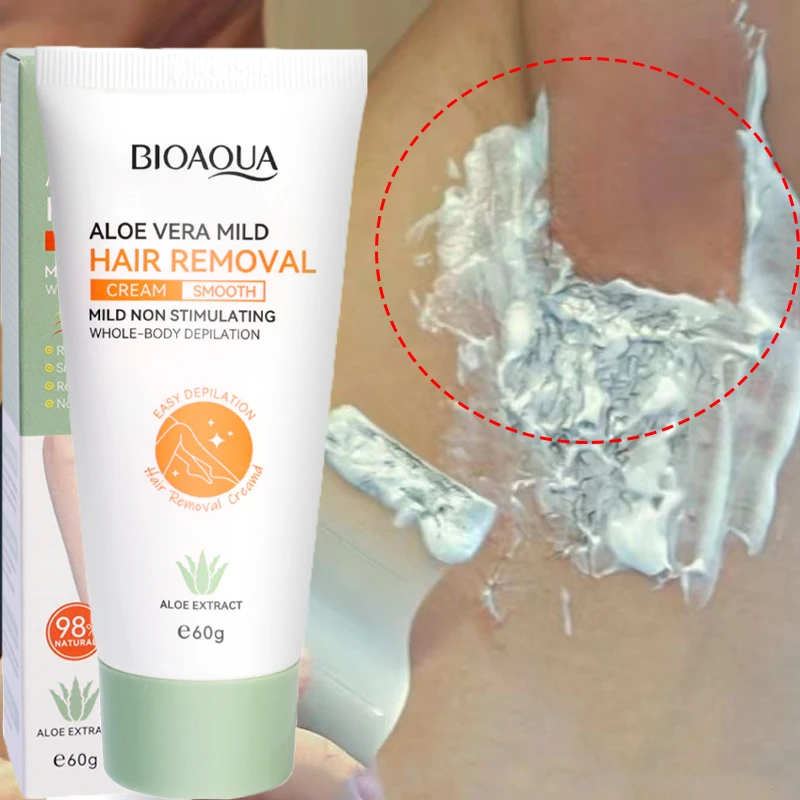 Creme rápido da remoção do cabelo do aloés Vera, cuidado semipermanente, eficaz do crescimento do cabelo, saúde da beleza, remoção indolor do cabelo, corpo inteiro