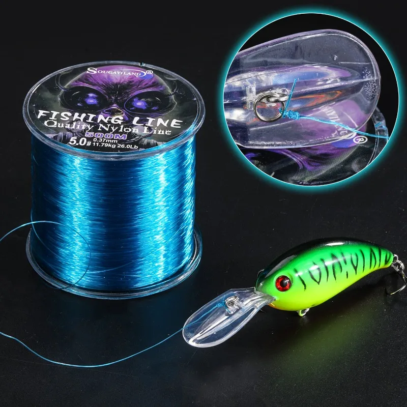 Sougayilang 500m Lenza da pesca in nylon Max Drag 7-38LB Linea in nylon super resistente Giappone Monofilamento Acqua salata Linea d'acqua dolce Pesca