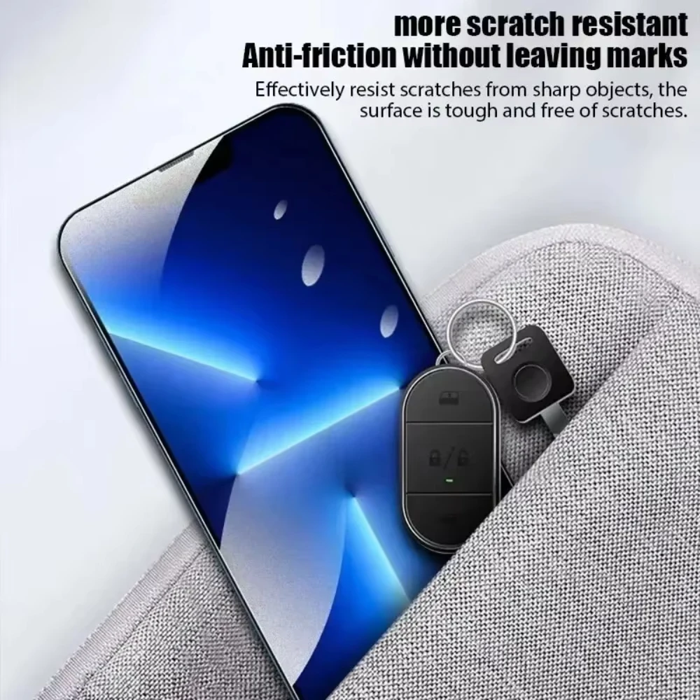 Nnbili 1-2 peças de vidro temperado fosco para iphone 16 15 14 12 11 13 pro max 16e protetores de tela foscos anti-queda e anti arranhões