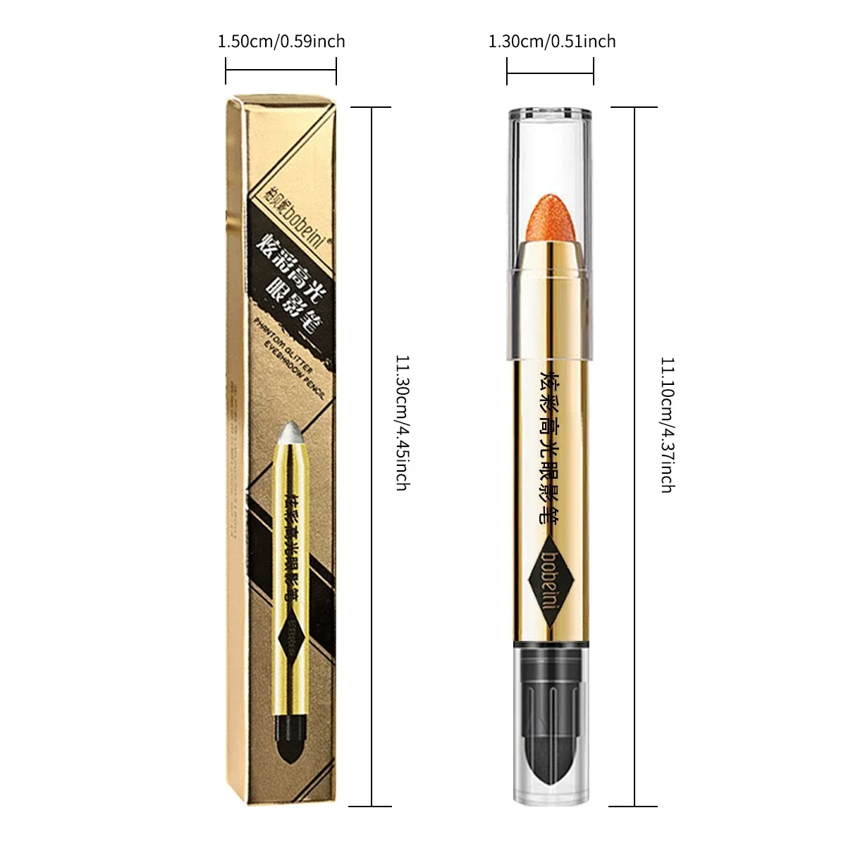 6 Colors Double-Ended Eyeshadow Stick – Waterproof, Long-Lasting, Matte & Glitter, Contour, Highlight, Certified, Unisex