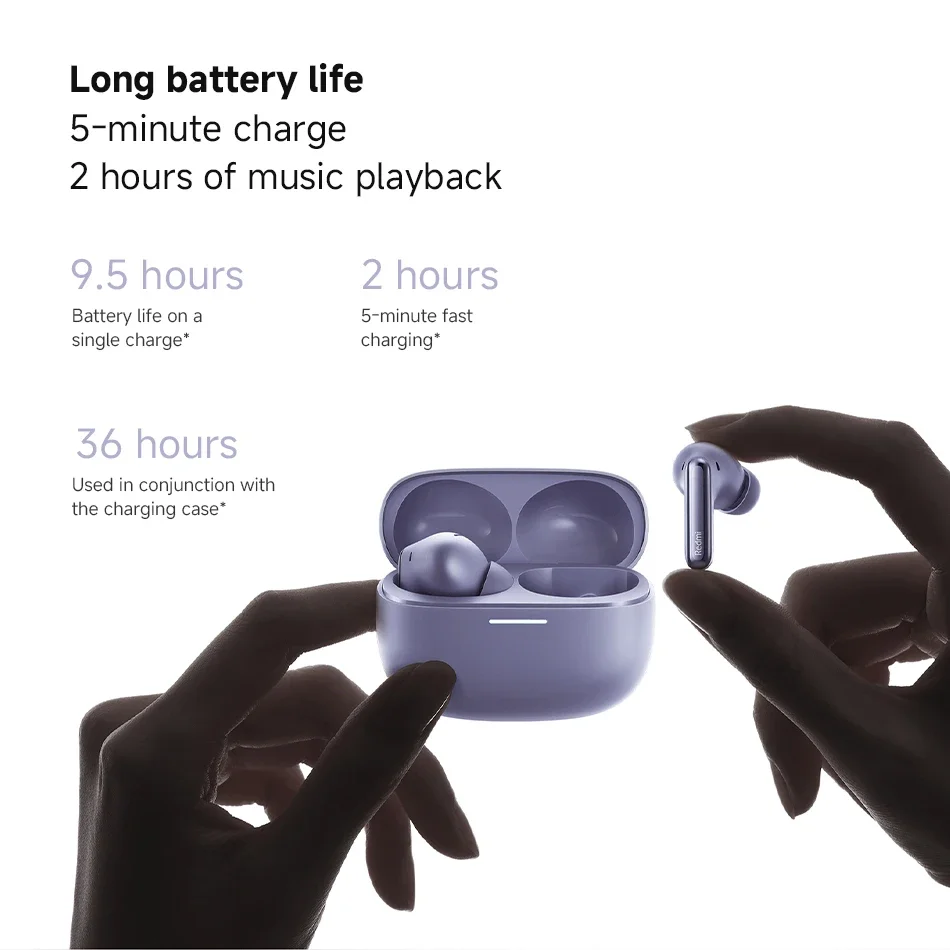 Глобальная версия Xiaomi Redmi Buds 6 Pro Активное шумоподавление до 55 дБ Hi-Res Audio с LDAC Встроенный объемный звук