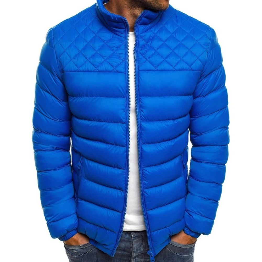 Jaquetas masculinas quentes de inverno jaqueta acolchoada acolchoada casaco casual outwear forrado jaqueta acolchoada gola roupas