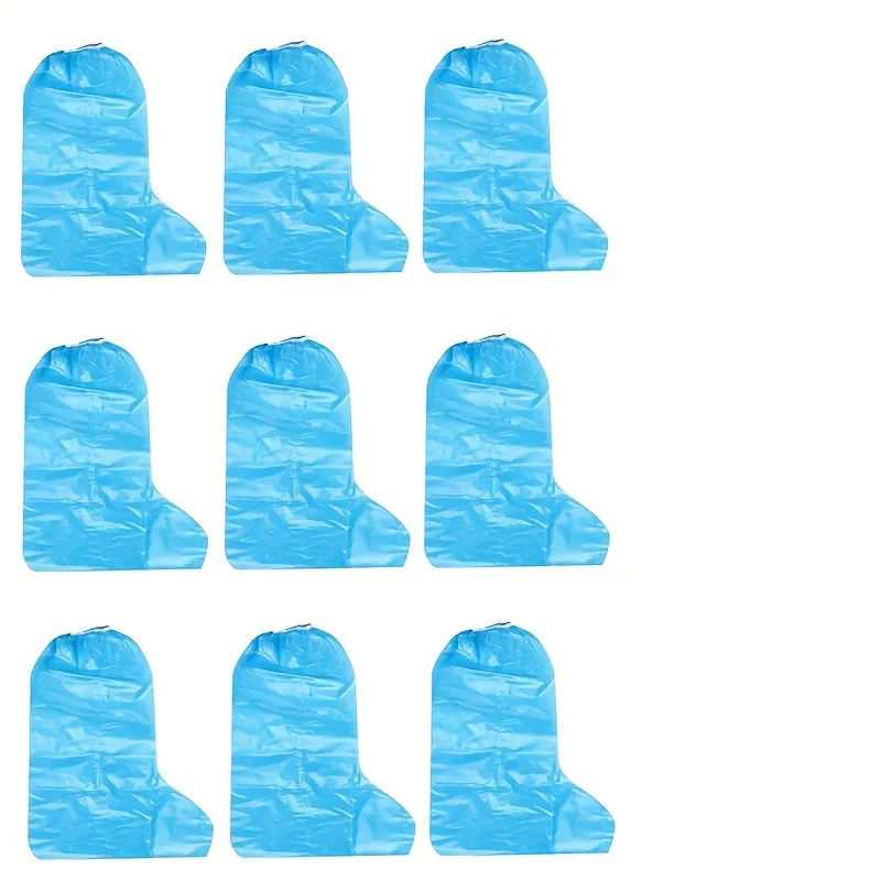 5 paia di copriscarpe impermeabili usa e getta ispessiti, copriscarpe in plastica trasparente impermeabile e antiscivolo per i giorni di pioggia,