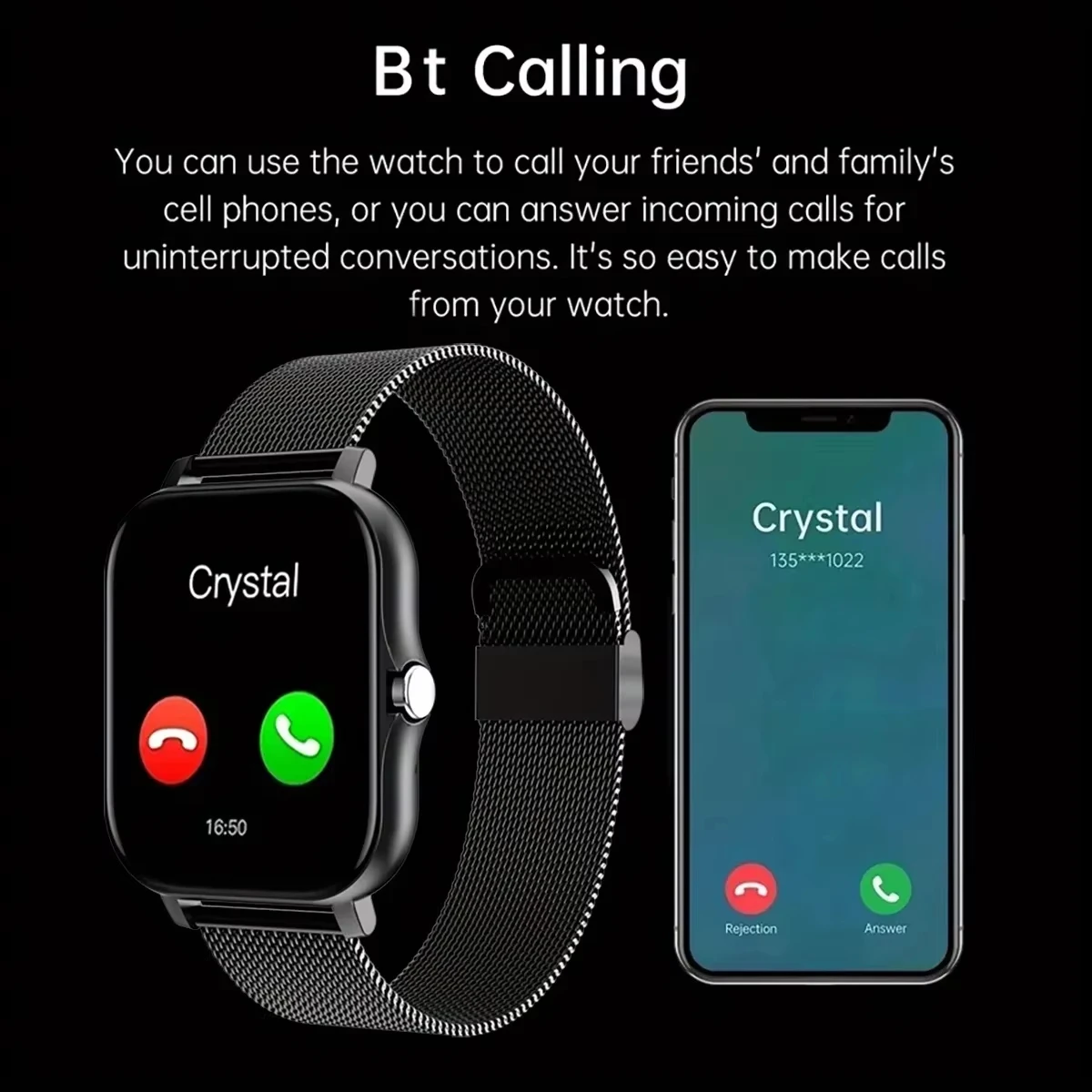 LAXASFIT 2025 ใหม่นาฬิกาสมาร์ทบลูทูธTalk Full Touch Screen Heart Rate Monitorกีฬาฟิตเนสสมาร์ทนาฬิกาผู้ชายผู้หญิงของขวัญ