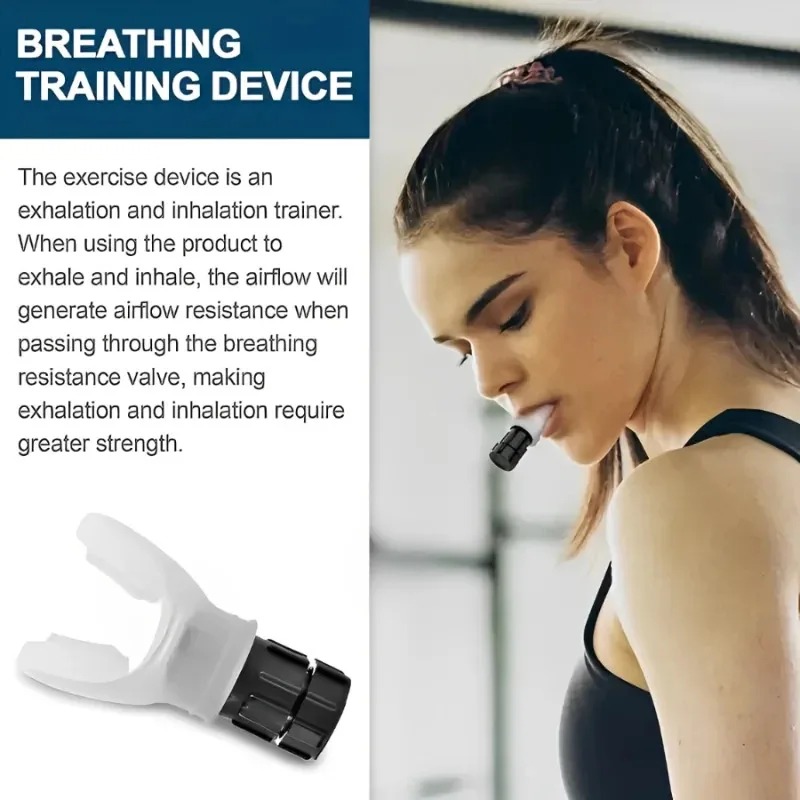 Portable Lung Breathing Exerciser - Adjustable Resistance Respiratory Trainer for Fitness and Rehabilitation