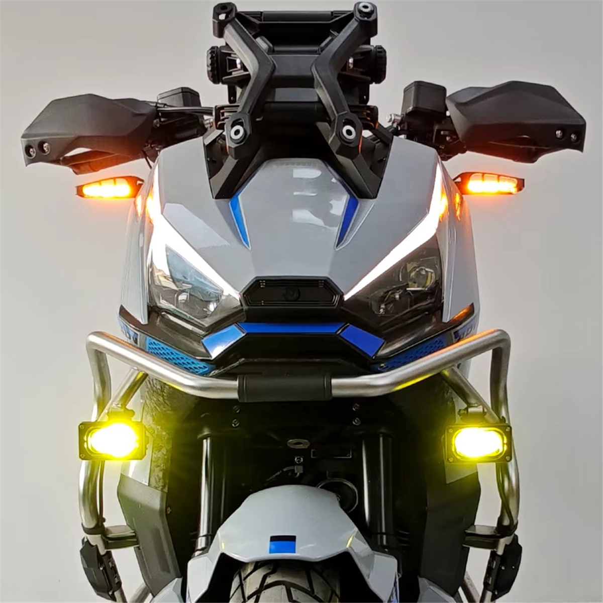 Ingenious Motorcycle LED Fog Light Guard Protector Spotlight Cover for ZONTES 368G Accessories YellowDurable