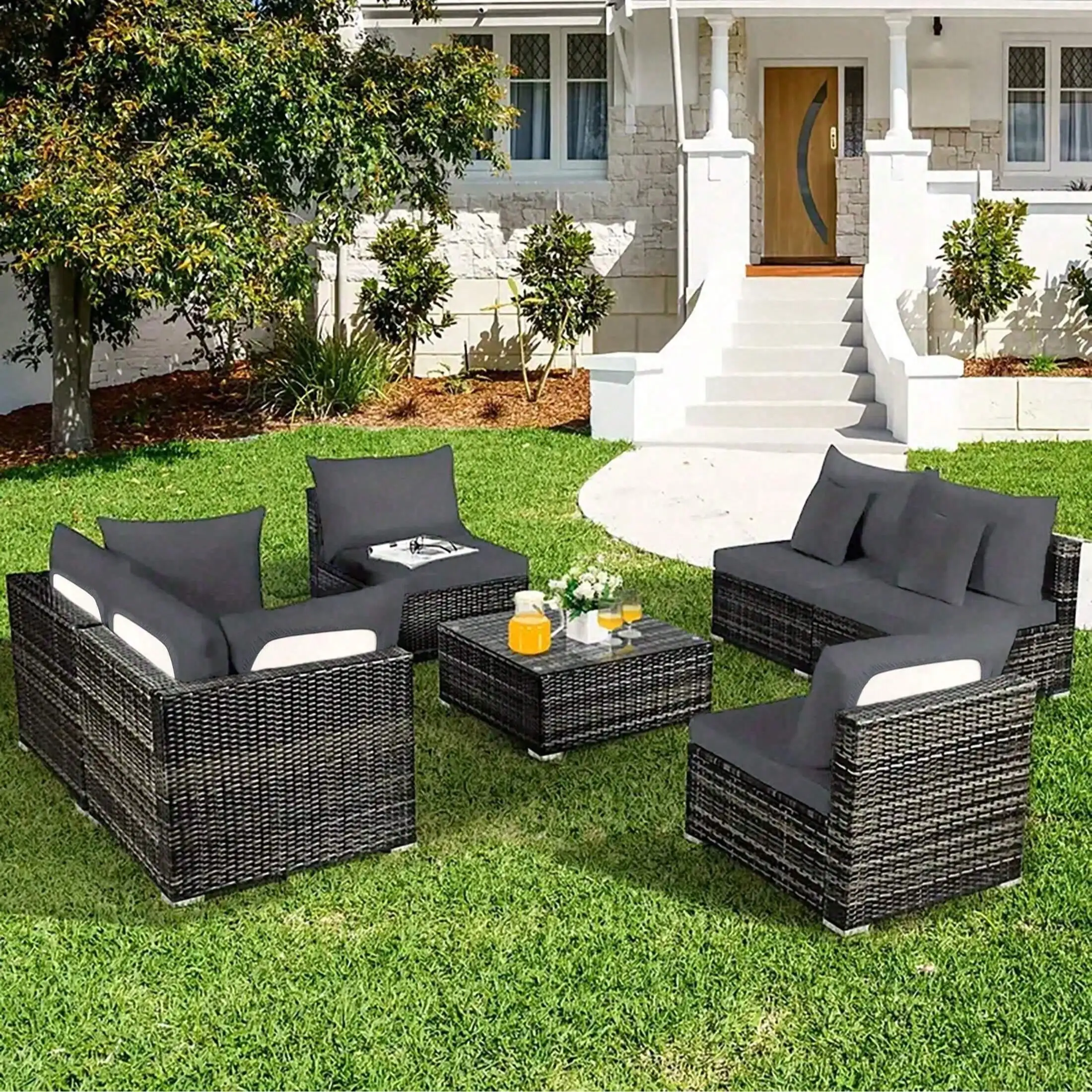 Fundas para cojines de sofá con estampado tropical para exteriores, protectores de muebles antideslizantes, repuesto para cojines de asiento individuales