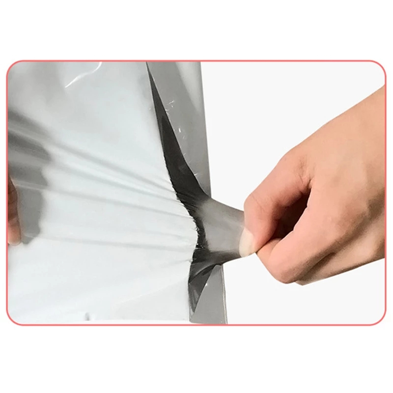 Pacote poli plástico auto-adesivo Mailing sacos, Envelope expresso, bolsa postal, correio branco, Mailer, embalagem, 50pcs