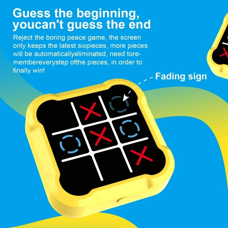 Tic Tac Toe Elektronisch schaakbord Multifunctioneel Kindereducatie Strategiespeelgoed Interactief hersenspel Ouder-kind plezier