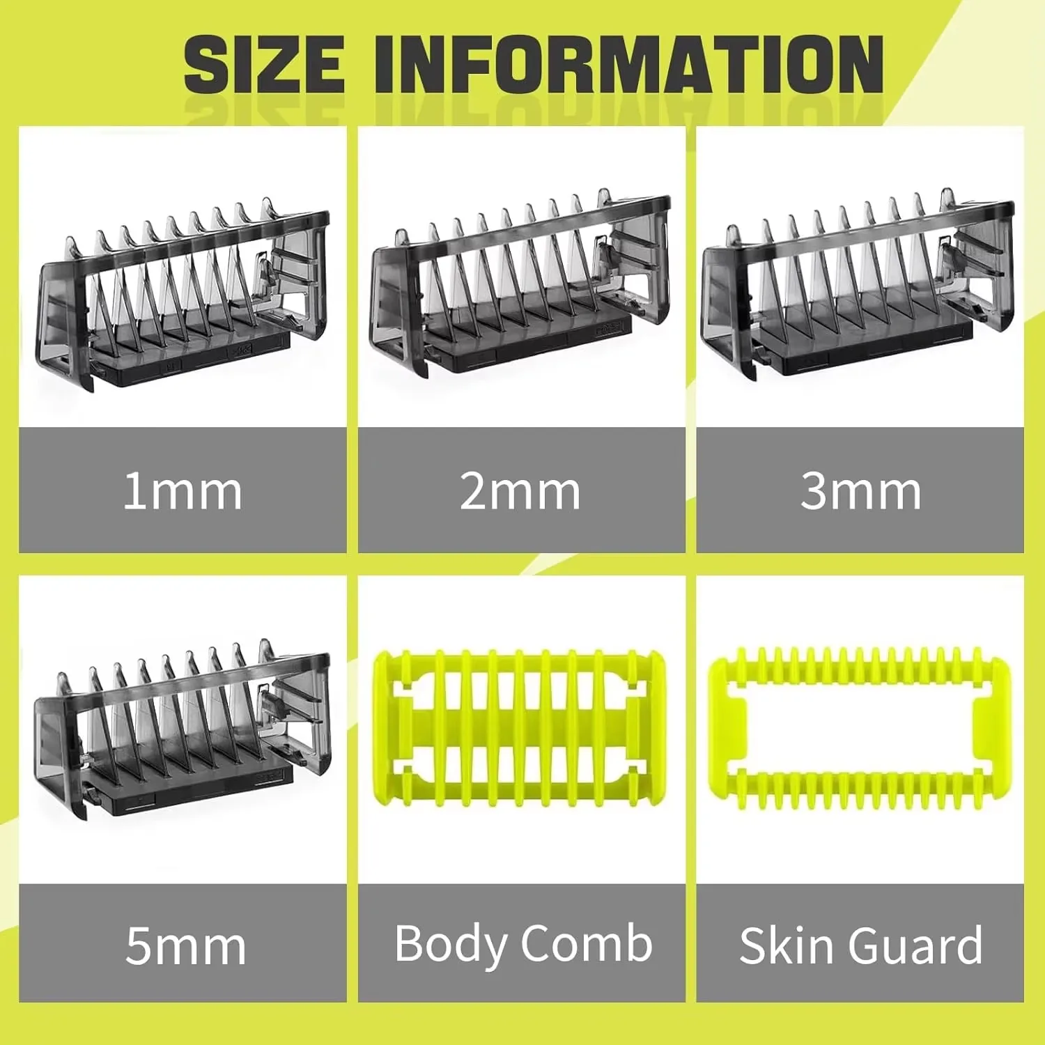 1/3/5/7/8 Pcs คู่มือหวี Guards สําหรับใบมีด QP2520 QP2515 QP2620 QP6510 QP6520 QP6530 Beard Trimmer เครื่องโกนหนวดเปลี่ยนชุด