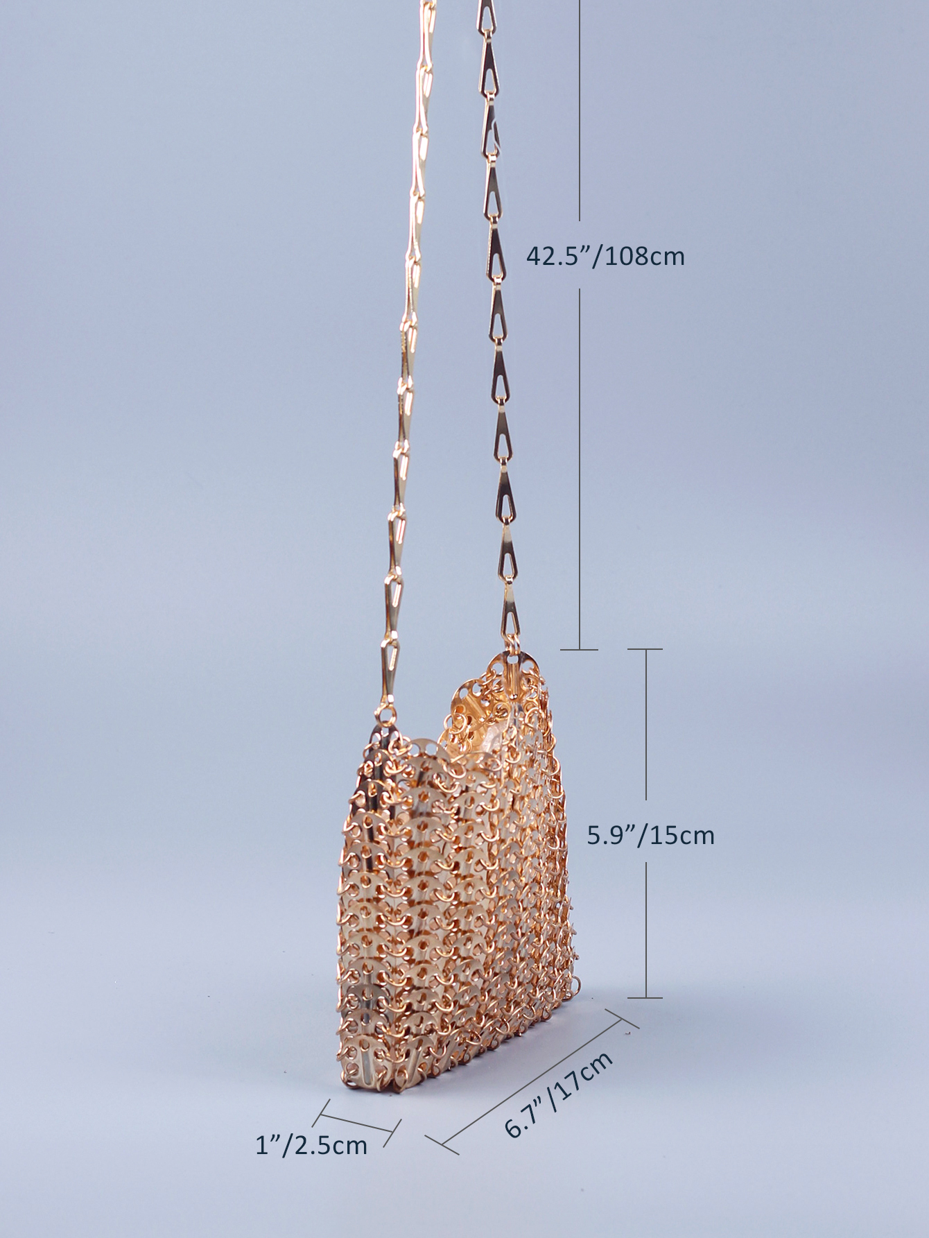 人気のメタルスパンコール大容量携帯電話クロスボディチェーンバッグ DIY 手作りバッグ女性のファッショントレンド