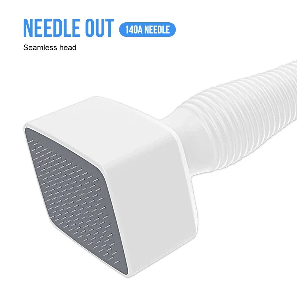 Derma selo microagulhamento rosto rolo massageador comprimento da agulha ajustável cuidados com a pele crescimento da barba couro cabeludo cabelo re-rescimento acne cicatriz