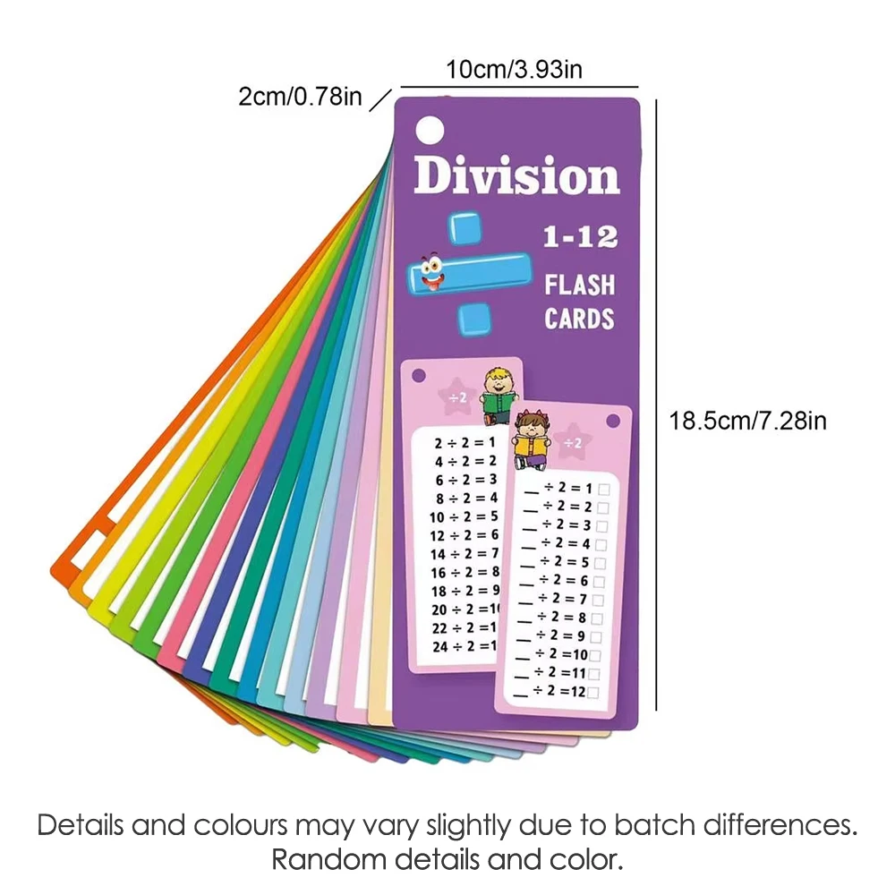 15Pcs/set Math Addition Subtraction Multiplication Division Erasable Reusable Number Learning Cards Children's Math Teaching Aid