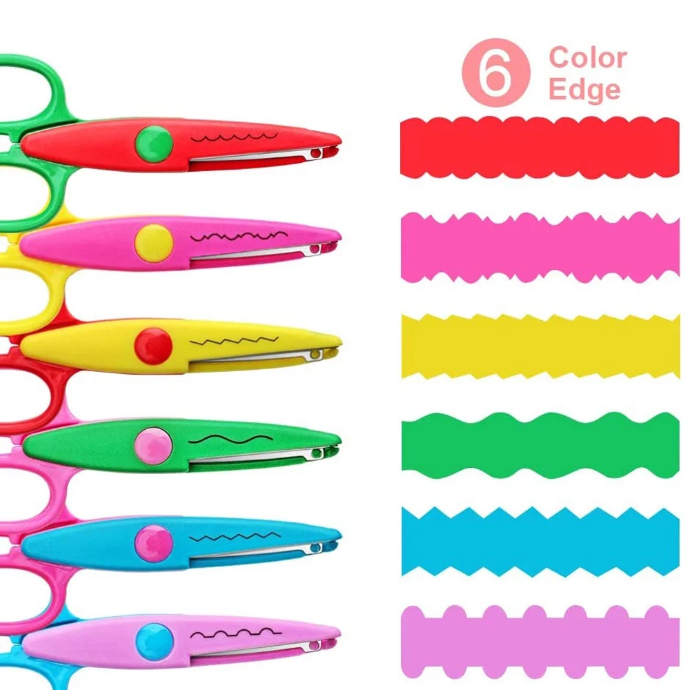 Ciseaux décoratifs en dentelle pour Album de couleurs pour étudiants, ciseaux à main confortables, coupe en papier, ciseaux de sécurité artistique