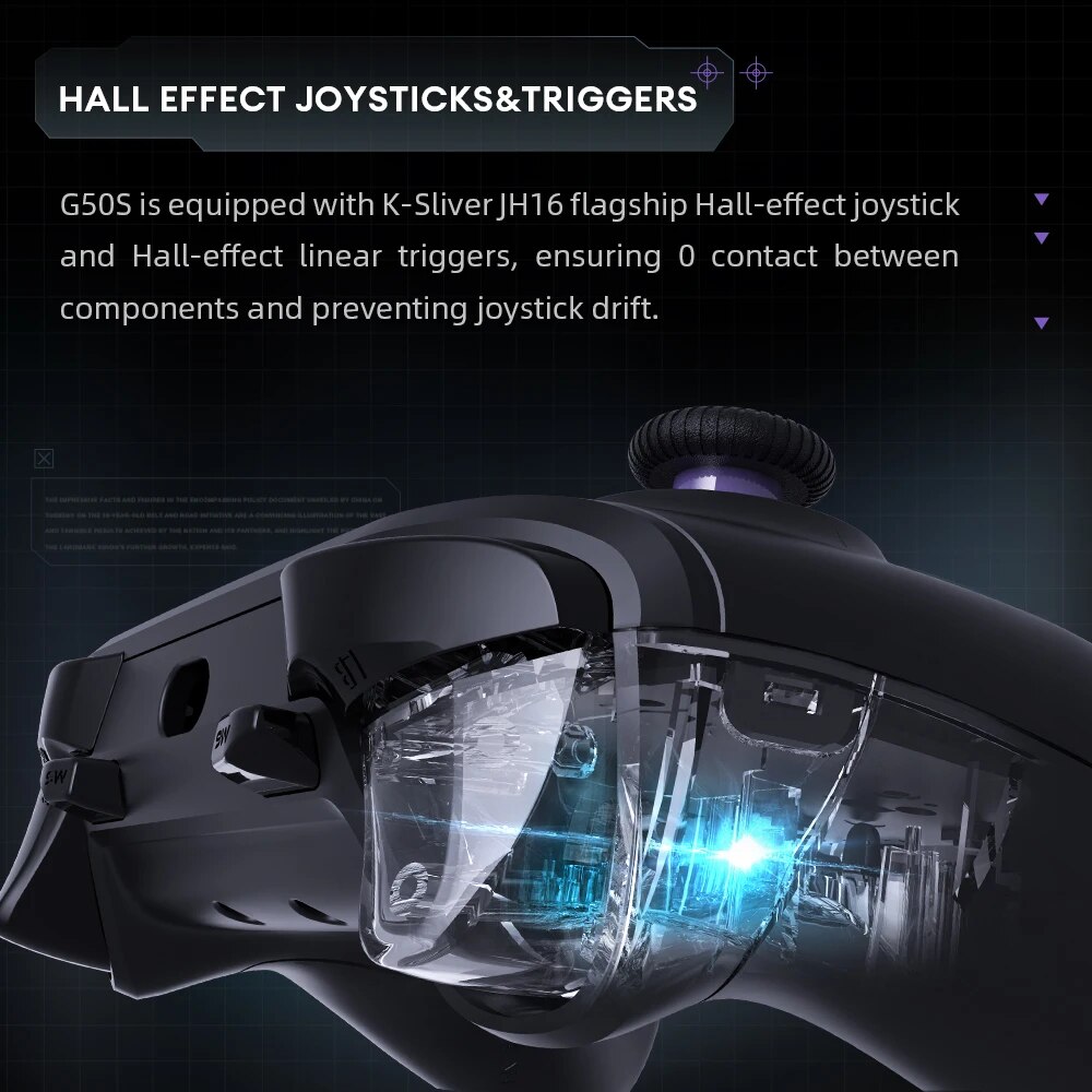 Thongobot-ワイヤレスゲームコントローラー,hall効果,コントローラー,ジョイスティック,コントローラー,1000hz,ポーリングレート,スイッチ,PC, Android,iOS,g50s用