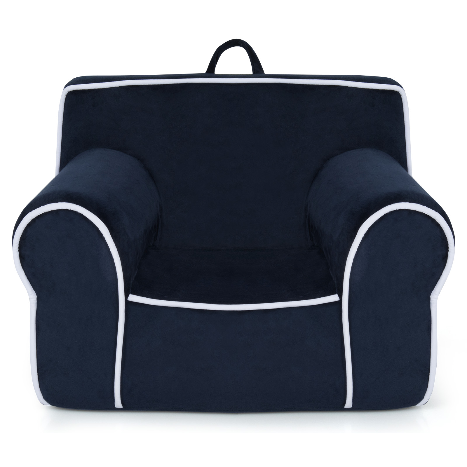 Kids Sofa Toddler Foam Filled Armchair w/ Velvet Fabric Baby Gift Navy Blue