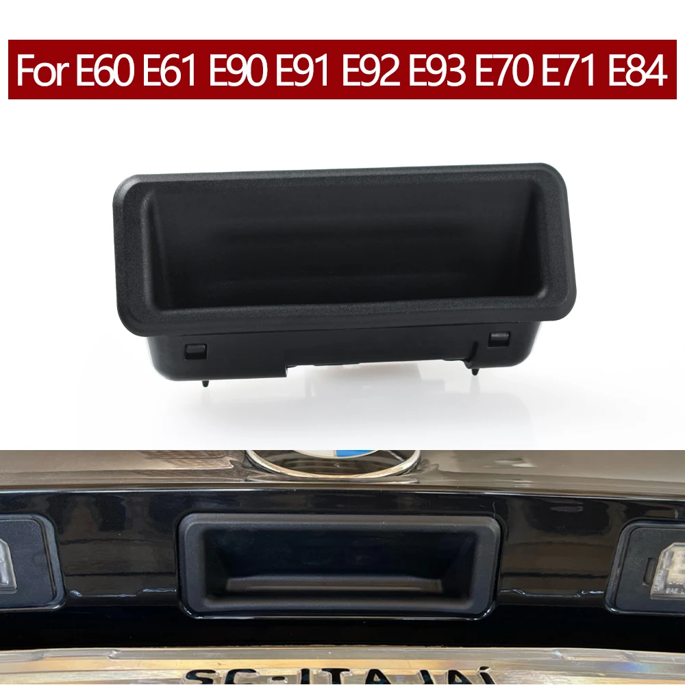 Phía Sau Xe Khởi Động Thân Cây Bao Da Mở Công Tắc Tay Cầm Thay Thế Cho Xe BMW 1 3 5 X1 X5 X6 E Series E60 e61 E90 E91 E92 E93 51247118158