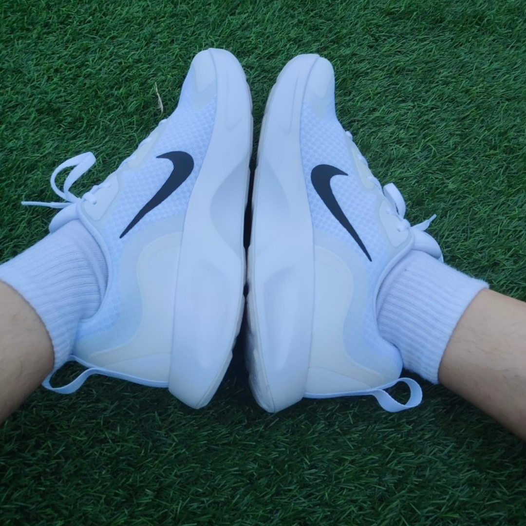 Nike Wearallday Zapatillas bajas informales para correr para hombre y mujer, ligeras, transpirables, con absorción de impactos, color blanco