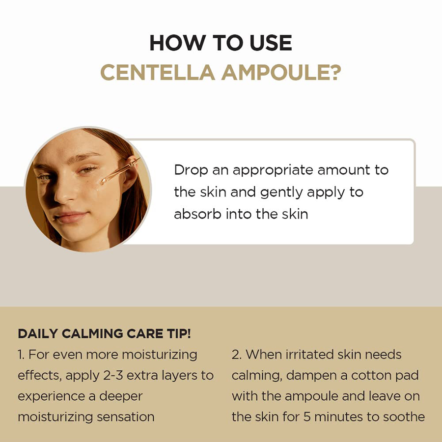 Sérum pour le visage à Ampoule Centella Asiatica de Madagascar, peau sujette et sensible, hydratant, raffermissant, voiture en verre coréen