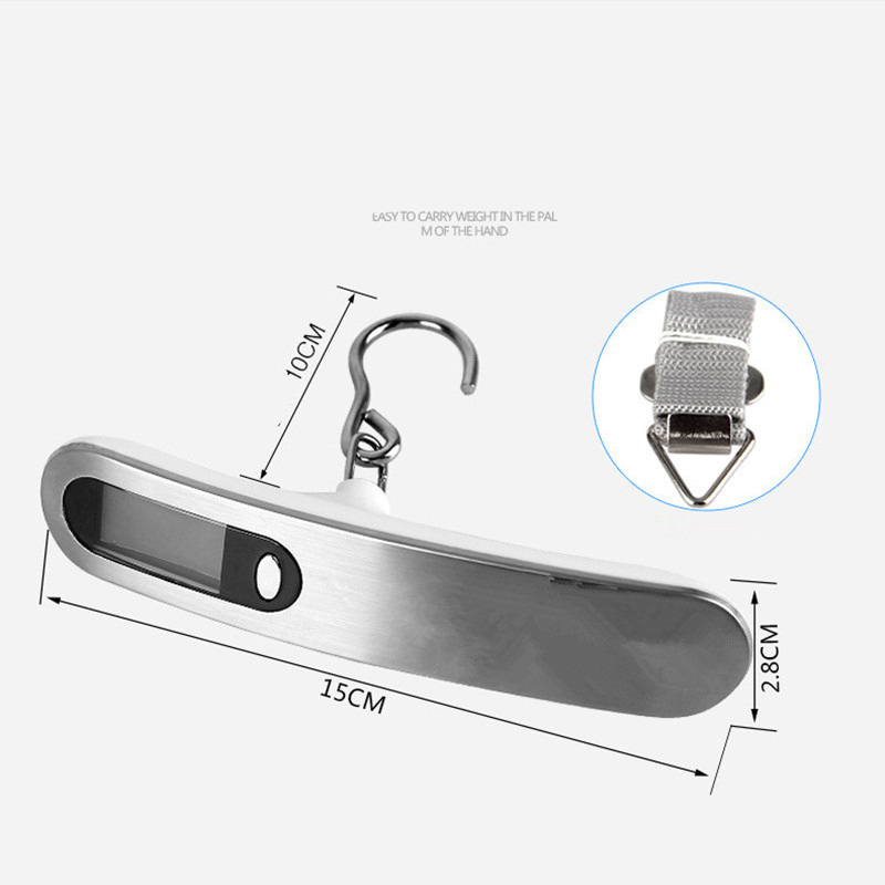Bilancia portatile Display LCD digitale 110lb/50kg Bagagli elettronici Appesi Valigia da viaggio Pesa Bagagli Bilancia da pesca con gancio