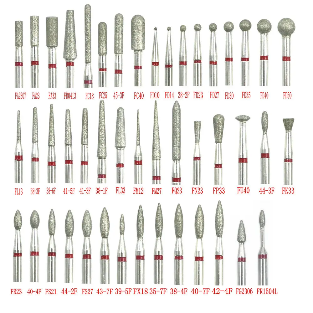 เพชรเจาะเล็บเครื่องตัดสําหรับเล็บโรตารี่ Bits Cuticle อุปกรณ์ทําความสะอาดทันตกรรมเพชร Burs 1 PC 2.35mm Shank
