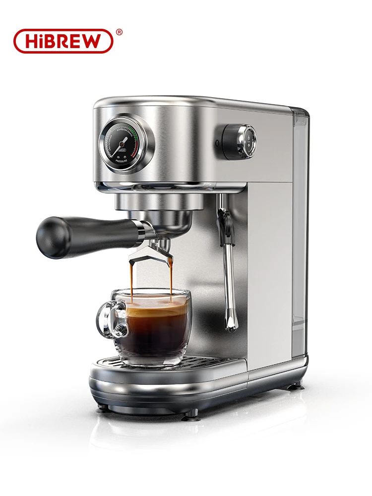 HiBREW 20Bar Półautomatyczny Ekspres do Kawy Espresso Regulacja Temperatury Zimny/Gorący Super Slim Ekspres do Kawy Cappuccino H10B