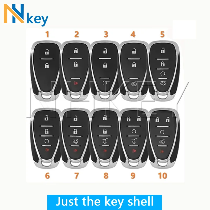 NH KEY удаленный автомобильный ключ, замена корпуса для Chevrolet Cruze Malibu Camaro Equinox, смарт-брелок, корпус 2/3/4/5 кнопки