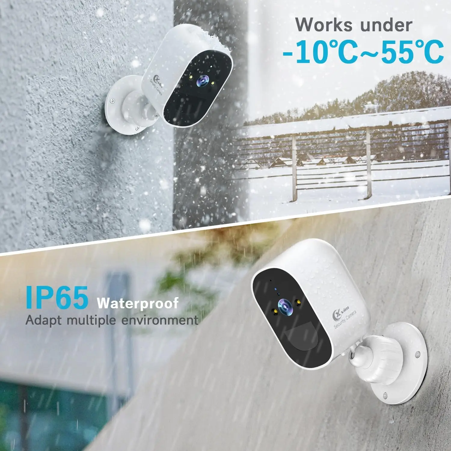 XVIM 4MP Solar Security Camera Wireless WiFi 4MP Solar Battery Powered Camera HD Home Surveillance Protection
