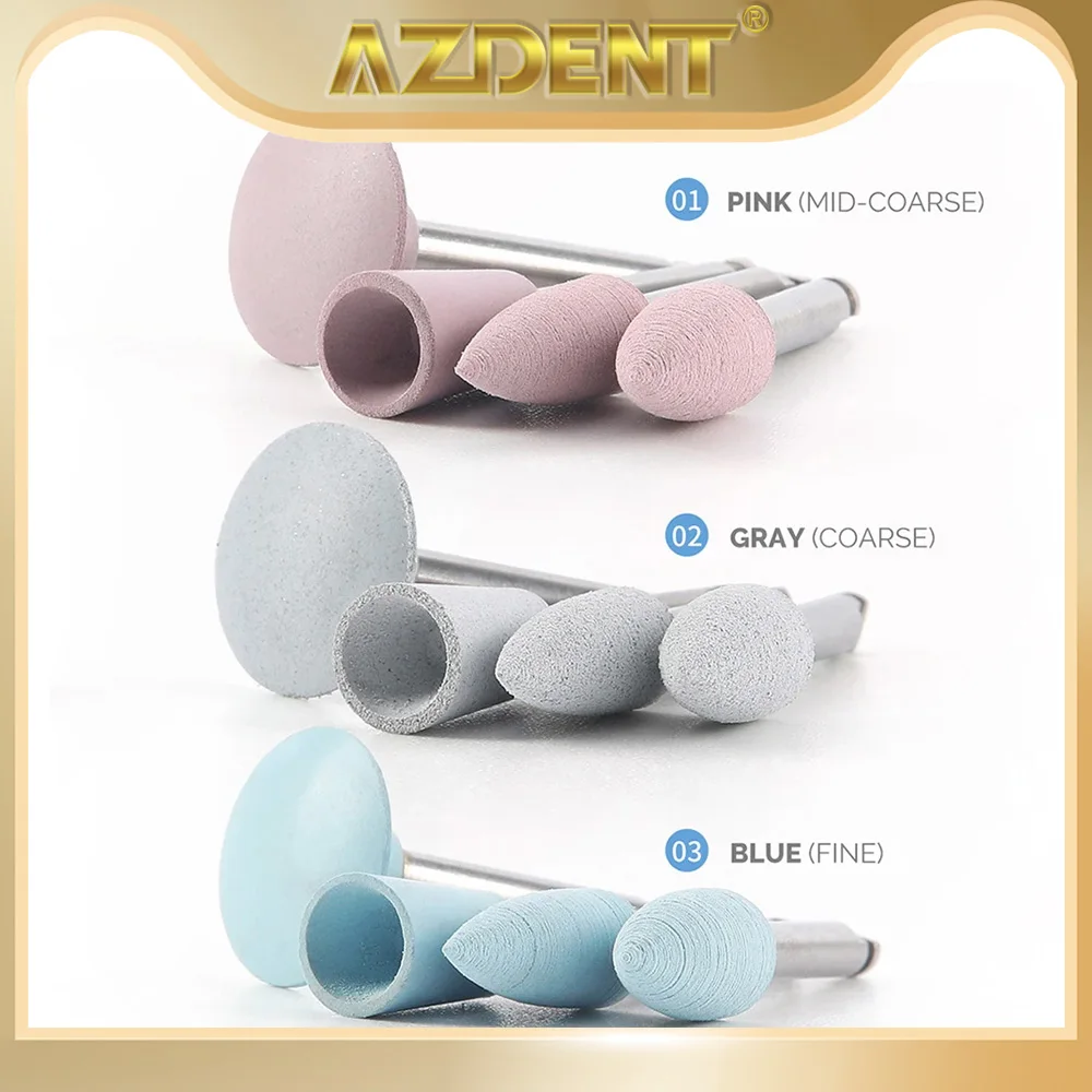 AZDENT Dental Silicone Polisher for Contra Angle Handpiece Porcelain Polishing Composite Teeth Polish Dentistry Tool Necessary