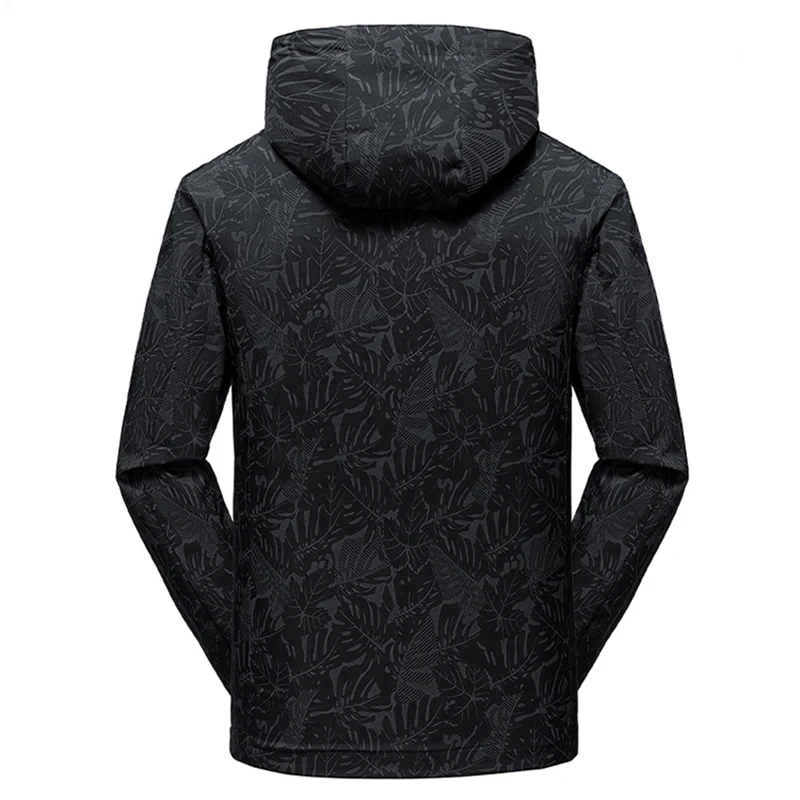 2025 jaqueta corta-vento impermeável casual masculina com zíper completo com capuz casaco para caminhadas ao ar livre para outono plus size